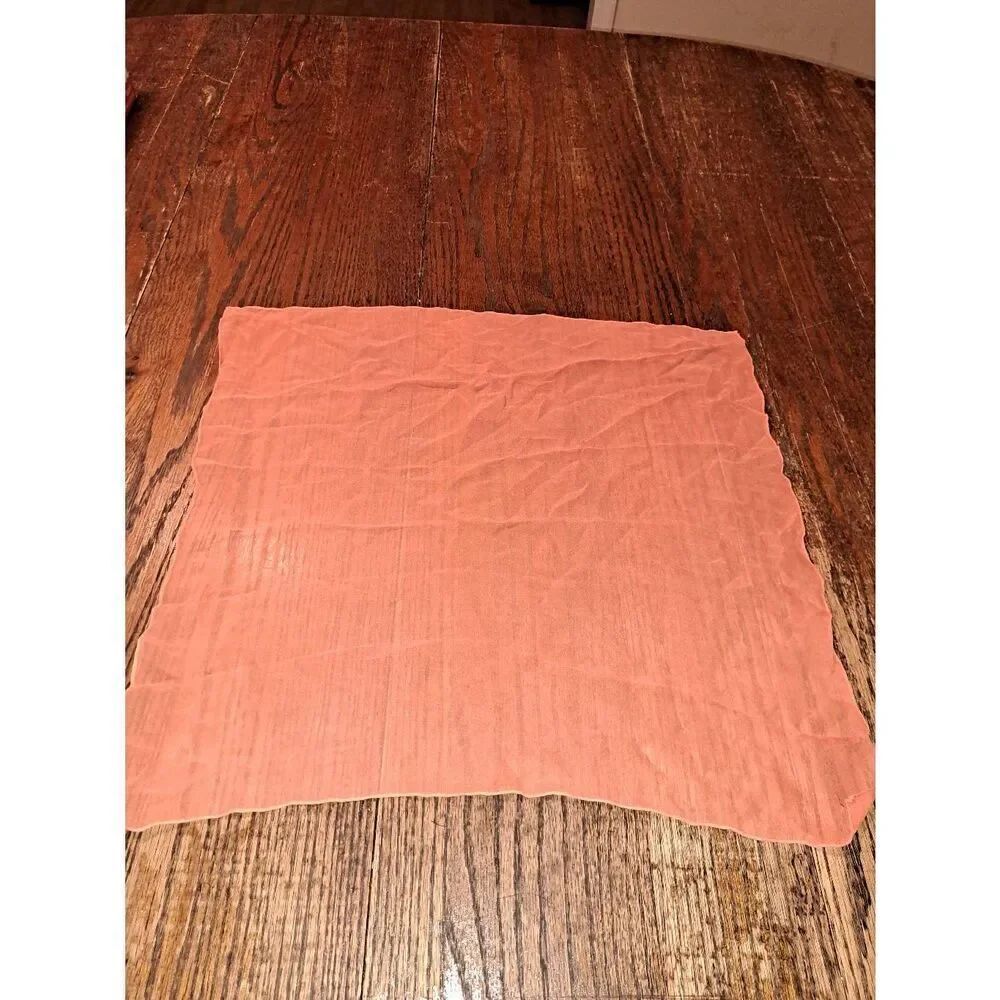 Vintage Orange Womens Ladies Scarf 18x18.5
